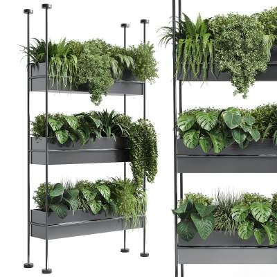 现代花架 绿植盆栽